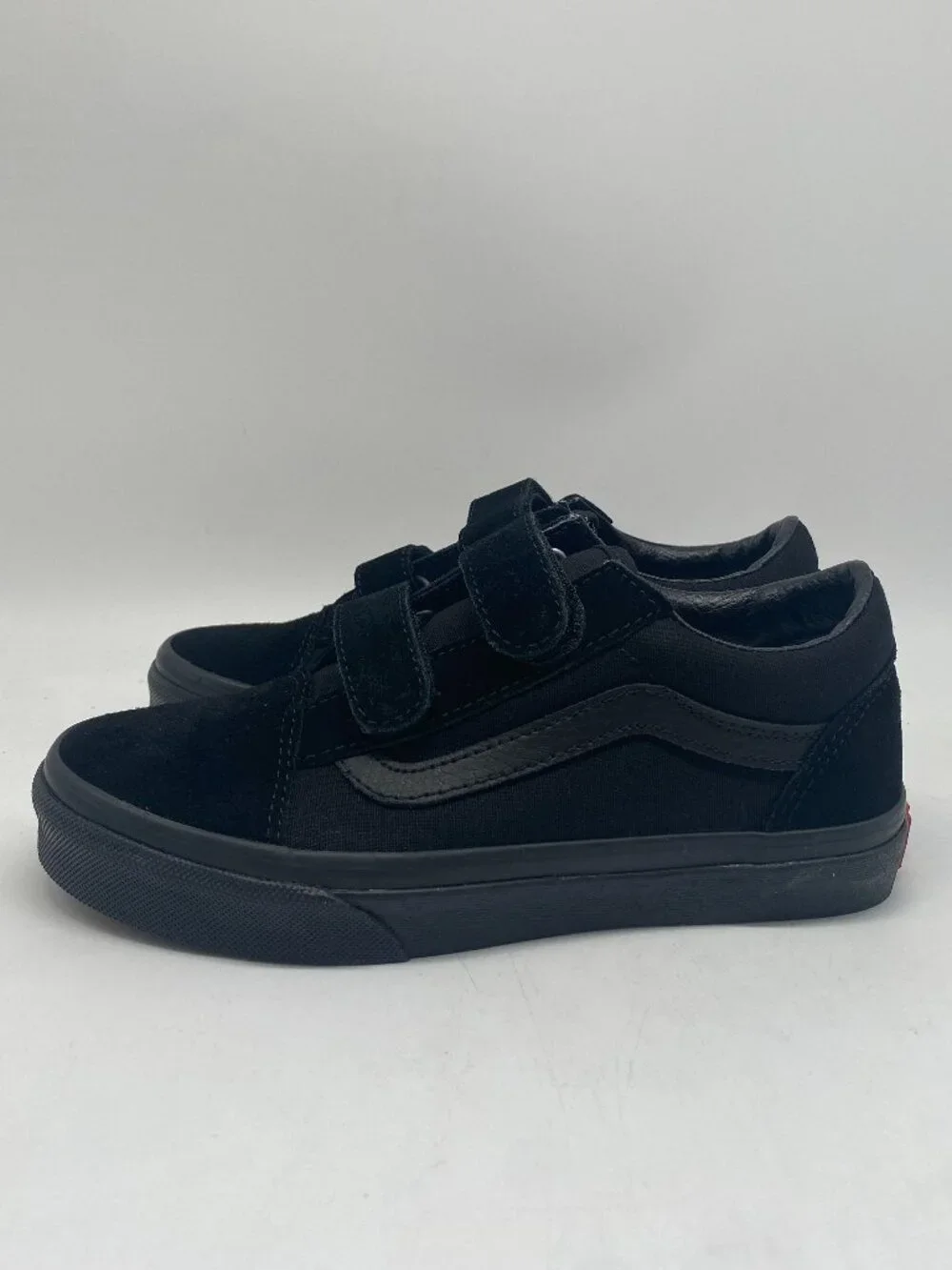VANS OLD SCHOOL V ALL BLACK US YOUTH SIZE 2